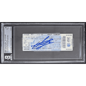 Undertaker Signed 2007 WWE Royal Rumble Ticket Beckett Taker Wins Royal Rumble