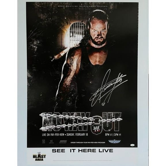 Undertaker Signed Autographed No Way Out Original WWE Pay Per View Poster JSA