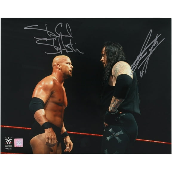 Undertaker & "Stone Cold" Steve Austin WWE Autographed 16" x 20" In Ring Face-Off Photograph - Fanatics Authentic Certified