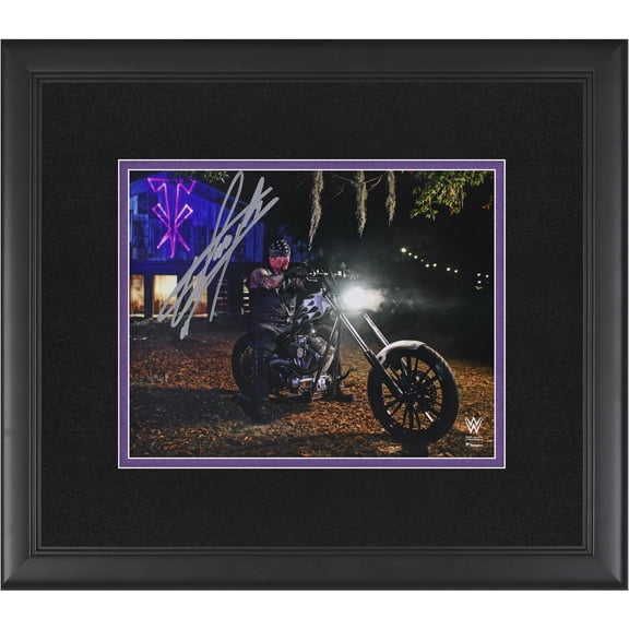 Undertaker WWE Framed Autographed 8" x 10" WrestleMania 36 Boneyard Match on Motorcycle Photograph - Fanatics Authentic Certified