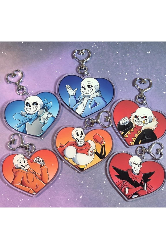 Undertale AU Character Charms - 3 Inch Acrylic Keychain - Classic Bundle (1 keychain)