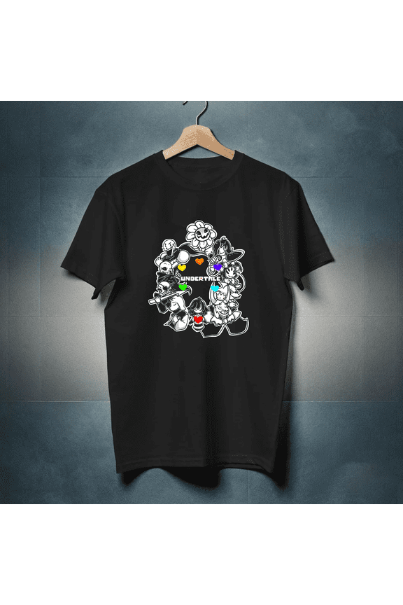 Undertale All Characters Indie RPG Video Game Fans Unisex Tee, for men & women, up to size 5XL