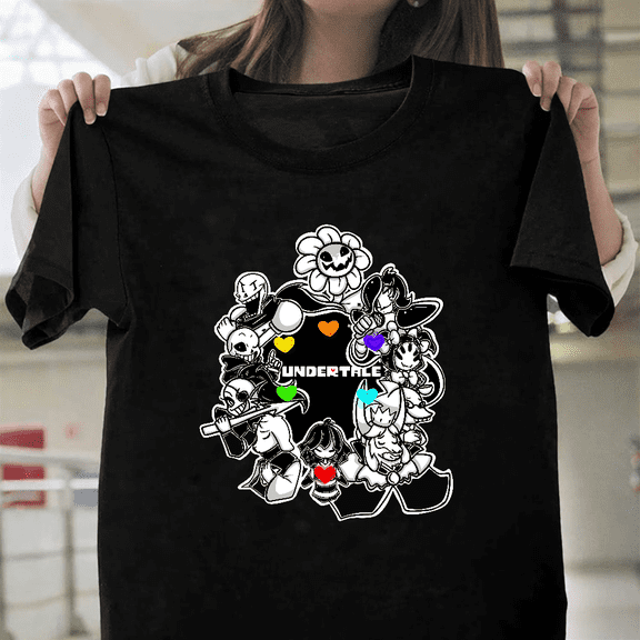 Undertale All Characters Indie Video Game Gaming Unisex T-Shirt, up to size 3XL.