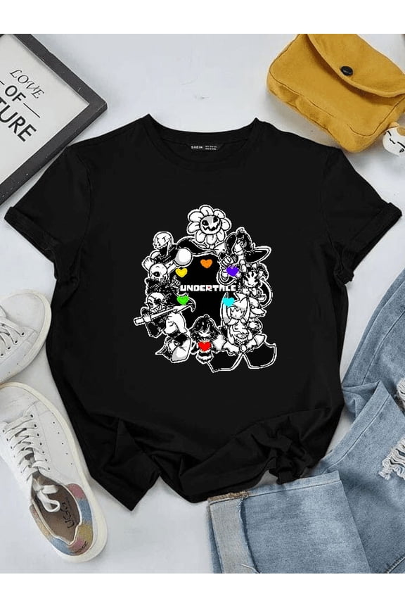 Undertale All Characters Indie Video Game RPG Gamer Art Unisex T-Shirt, S-5XL