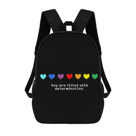 Undertale Backpack 17 Inch Shoulder Bag Sturdy Laptop Backpack Daypack for Men Women Travel School