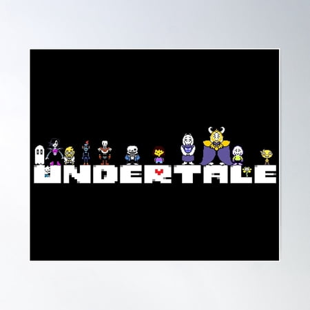 Undertale Classic Video Game Sans Retro Poster , Poster Print Only