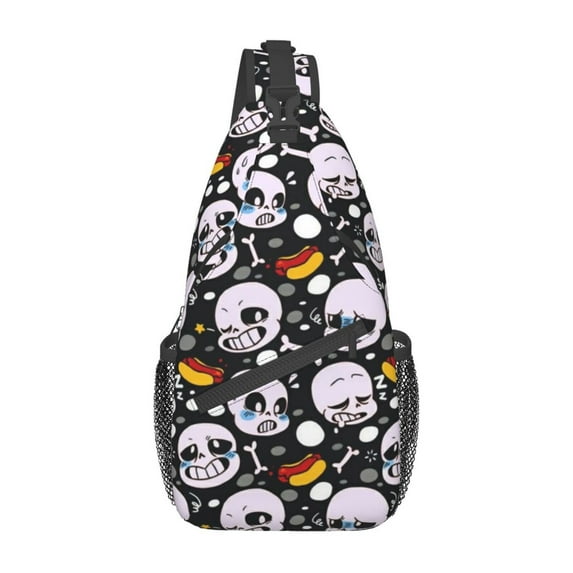 Undertale Crossbody Bag Casual Sling Backpack Chest Bag Multipurpose Crossbody Shoulder Bag Hiking Daypacks