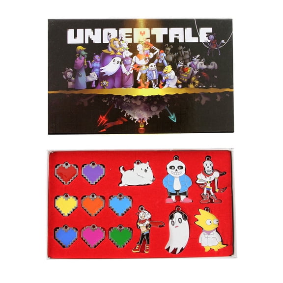 Undertale Hearts - Undertale 14 Pcs. Pendant & Keychain Set