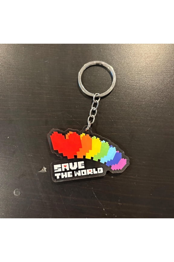 Undertale SAVE The World Colorful Souls Keychain (1 keychain)