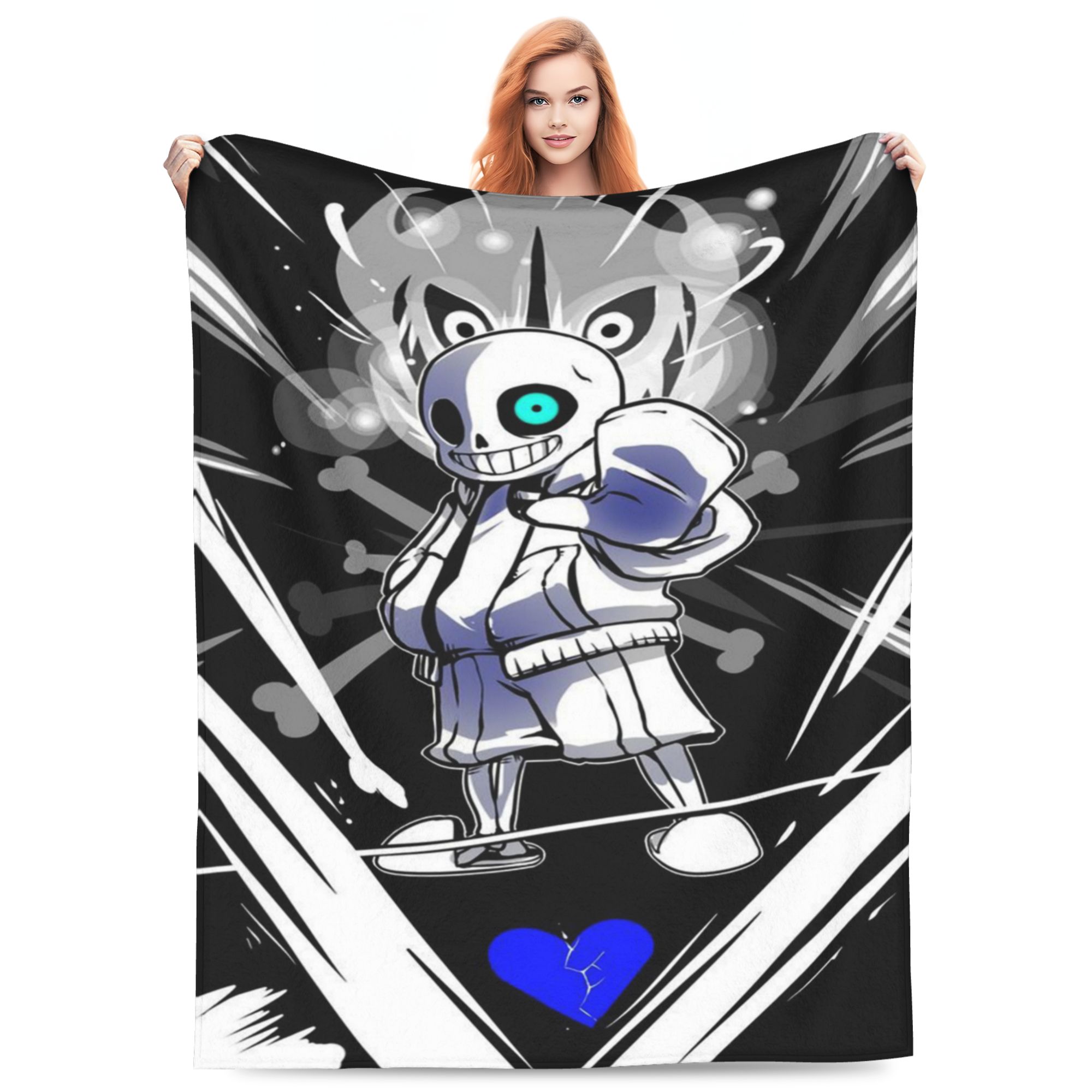 Undertale Sans 3D Printing Blanket, Lightweight Throw Blankets Flannel