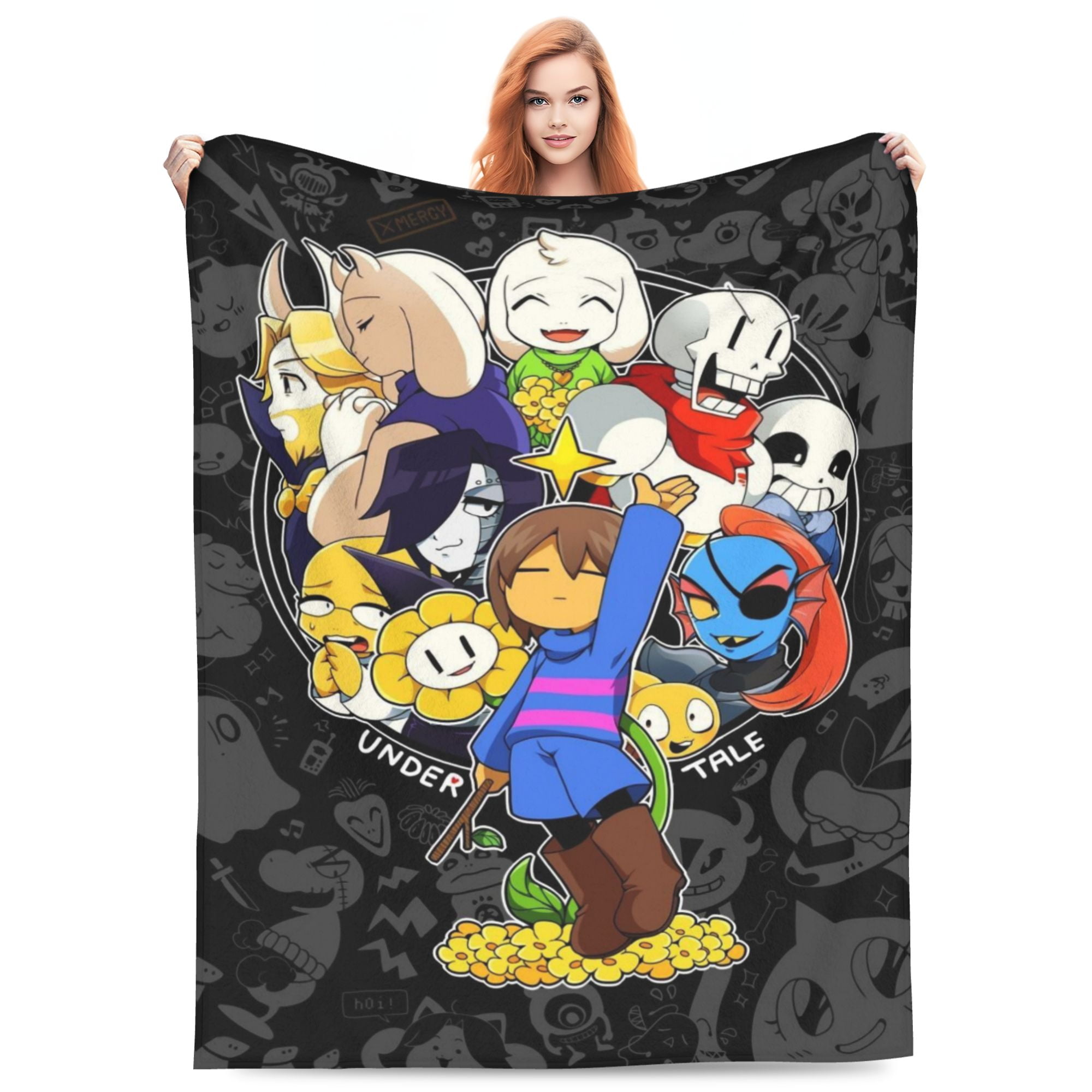 Undertale Sans 3D Printing Blanket, Lightweight Throw Blankets Flannel