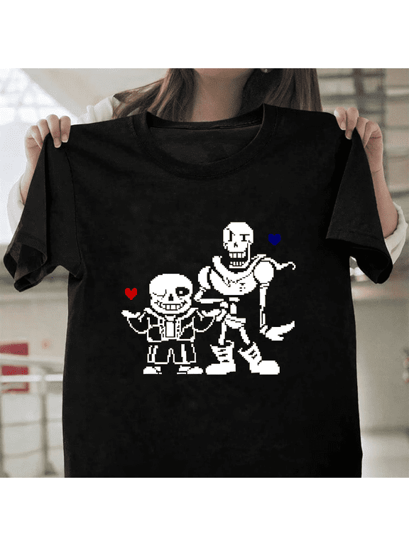 Undertale Sans And Papyrus Funny Gamer Graphic Art Unisex T-Shirt, up to size 3XL.