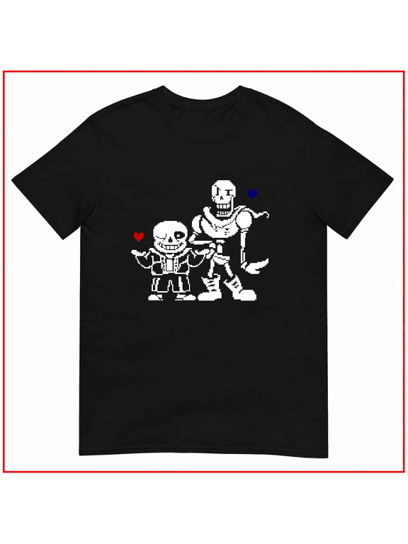 Undertale Sans And Papyrus Funny Gamer Graphic Unisex T Shirt V14883 Size S- 5XL
