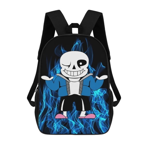 Undertale Sans Backpack 17 Inch Shoulder Bag Sturdy Laptop Backpack Daypack for Men Women Travel School