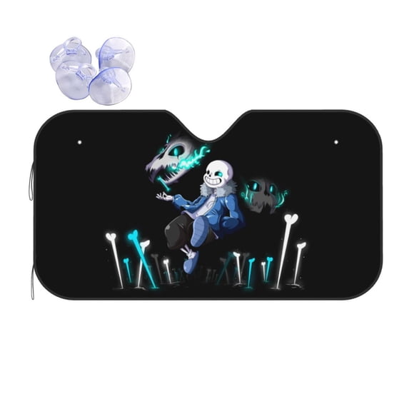 Undertale Sans Car Windshield Sun Shade Auto Front Window Sunshade Cover Block Uv Rays Sun Visor Protector Car Accessories For Car Truck Suv Small