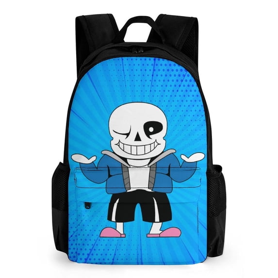 Undertale Sans Casual Backpack Shoulder Bag Daypack Computer Bag with Pocket High Capacity Schoolbag for Student College