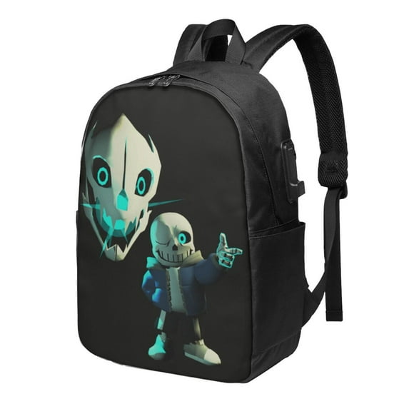 Undertale Sans Laptop Backpack With Usb Charging Port 17 Inch Daypack Travel College School Computer Bag Bookbag