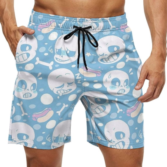 Undertale Sans Mens Board Shorts Quick Dry Swim Trunk Lightweight Soft Swimsuit Bathing Suit for Boys 3XL