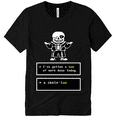 Undertale Sans Puns Men's Woman Black Tshirt