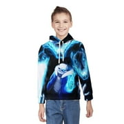 Undertale Sans Teen's Hoodies Printing Youth Sweatshirt Activewear Long Sleeve Pullover Hoodies Casual Sweater for Boys Girls M