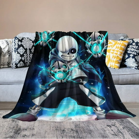 Undertale Sans Ultra-Soft Bed Blanket Anti-pilling Flannel Blanket Cozy Air Conditioning Blanket for Bedroom Living Room 40"x50"