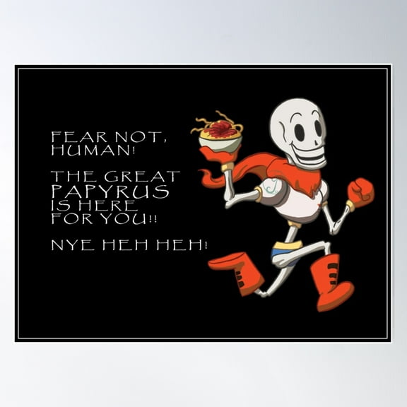Undertale The Great Papyrus Poster Wall Art, Modern Wall Decor For Living Room Bedroom, 8x12 UNFRAMED