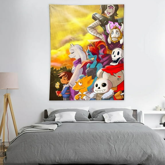 Undertale-Theme Anti-pilling Tapestry Gift Wall Hanging Backdrop for Room Bedroom Girls Fans Background Banner Party Birthday Supplies Decor