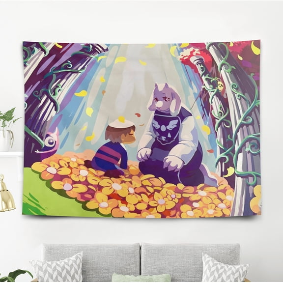 Undertale-Theme Anti-pilling Tapestry Gift Wall Hanging Backdrop for Room Bedroom Girls Fans Background Banner Party Birthday Supplies Decor