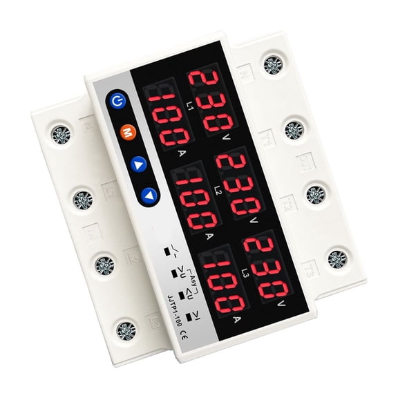 Undervoltage LCD Display Self-reset Protector Overvoltage Undervoltage Current Limiting Circuit Breaker Phase Lost Zeroloss Phase Sequence Voltage Unbalance Protector Overload