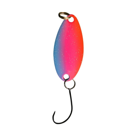 Underwater Artificial Baits Glow Spoons Lures Glow Fishing Baits with Single Hook Metal Hard Baits for Trout
