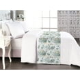 thumbnail image 1 of Underwater Bed Runner, Under the Sea Marine Starfish and Shell in the Ocean Illustration, Decorative Accent Bedding Scarf for Hotels Homes & Guest Rooms, Queen, Pale Teal White Mustard, by Ambesonne, 1 of 3