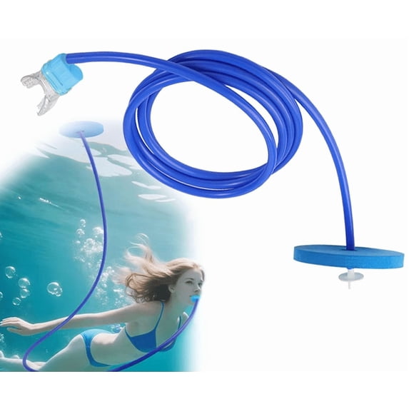Underwater Breathing Device, Full Dry Respirator Adult Men and Women Diving Swimming Camping Stream Diving Experience Equipment Swimming Breathing Tube Single tube 6.6ft