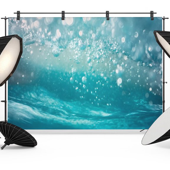 Underwater Bubbles Photography Backdrop 7x5FT, Dreamy Abstract Blue Deep Ocean Photo Backdrops, Background for Photography Studio Photo Studio Background, Back Drop for Photoshoot