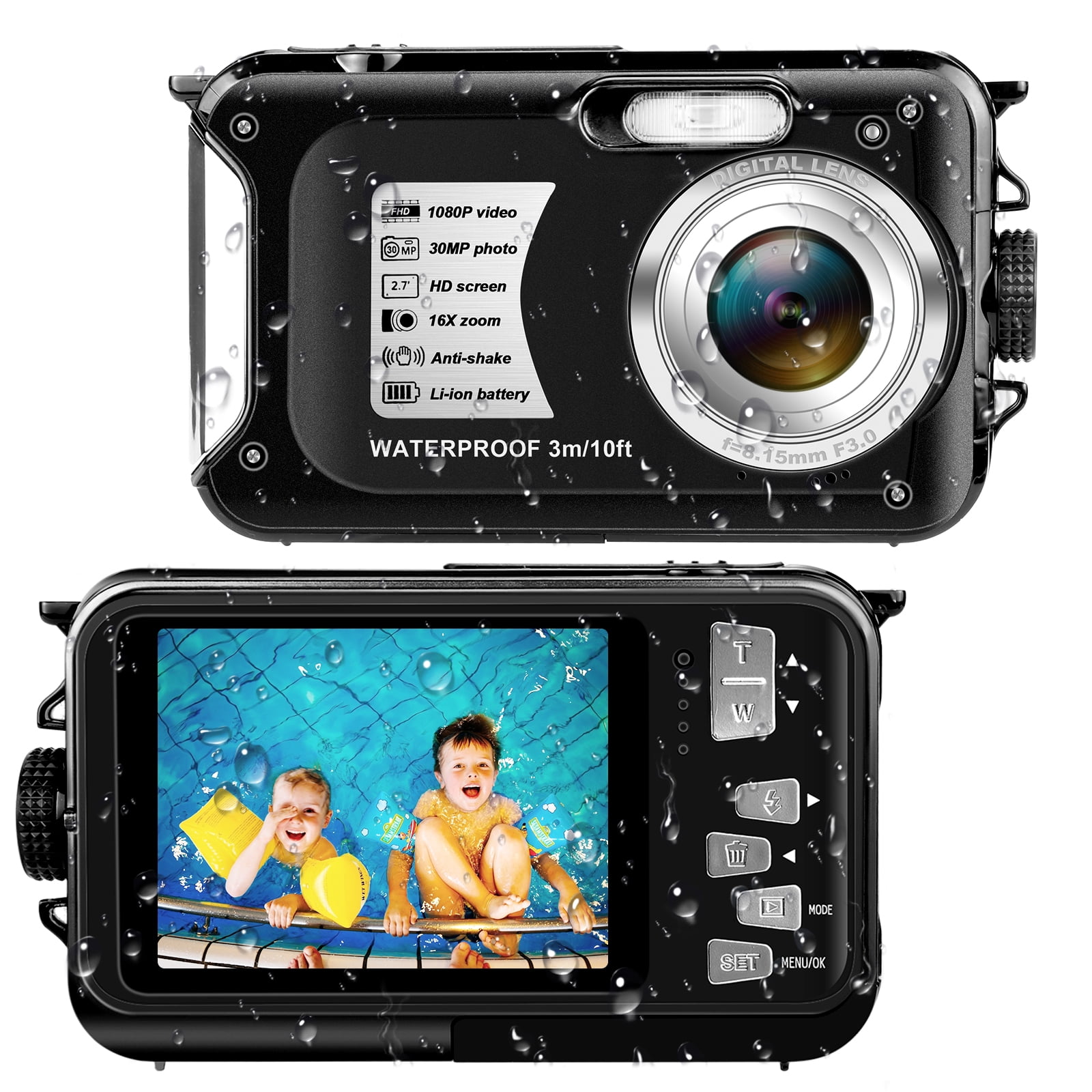 Underwater Camera 30 MP Full HD 1080P Video Recorder Waterproof Camera