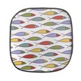 thumbnail image 1 of Underwater Chair Seating Cushion, Simplistic Floating Fish Forms in Row Aquatic Underwater Animal Design, Soft Seat Pads for Office with Anti-slip Backing, 16"x16", Multicolor, by Ambesonne, 1 of 4