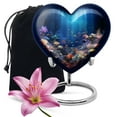 thumbnail image 1 of Underwater Coral Paradise Adult Urns For Human Ashes Men - Cremation Urn Human Ashes for Funeral Burial or Home - Bird Urn for Ashes - Cremation Urns Adults - Burial Urns For Cremated Remains 8 inch, 1 of 5