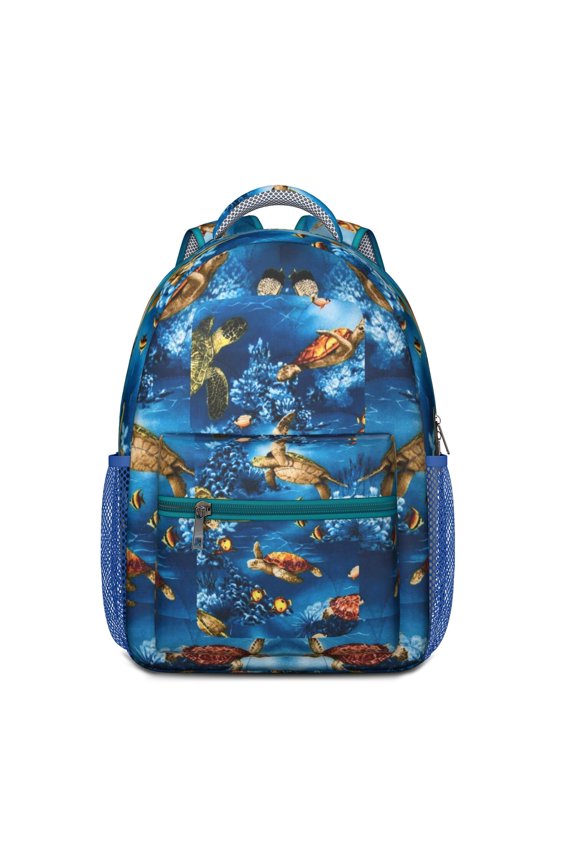 Underwater Coral Reef Themed School Backpack - Durable Waterproof Bookbag for Teens with Ergonomic Spinal Support Design