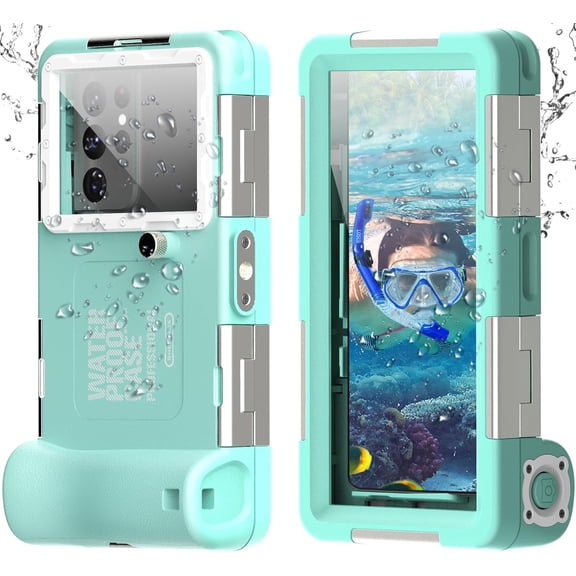 Underwater Diving Phone Case for iPhone 17/16/15/14/13/12 Pro Max & Samsung Galaxy S24/S23/S22 Plus Ultra, Professional [50ft/15m] Snorkeling Underwater Swimming Surfing Photo Video Cover