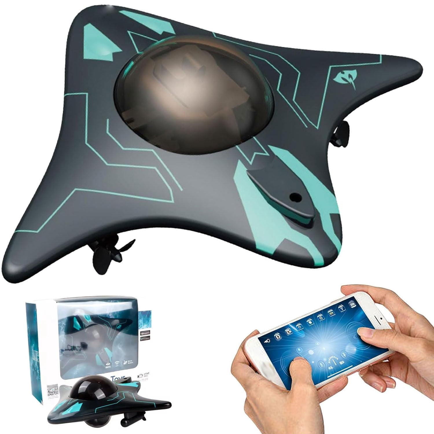 Underwater Drone with Camera for Adults 4k, RC Boat with High Definition Camera, Remote Control Boat, App Control, 6CH Remote Control, Waterproof Boat Ship Diving for Pools, Pond and Lakes