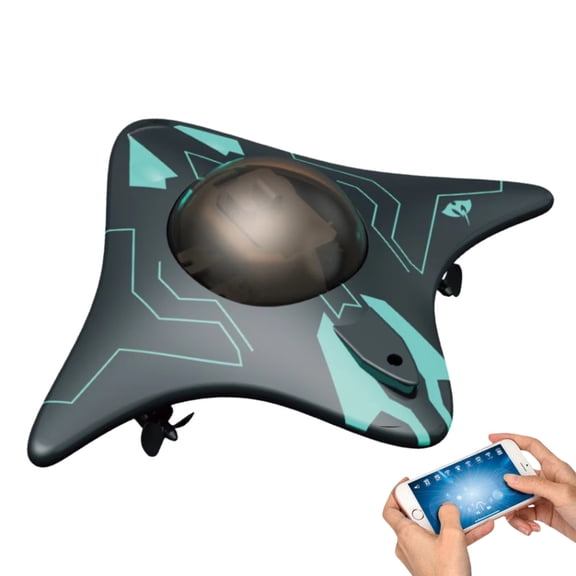 Underwater Drone with Camera, Mini Waterproof RC Boat with Smart App Control, WiFi Wireless Connectivity, Real-Time Image Transmission, 6CH Remote Control for Underwater Exploration