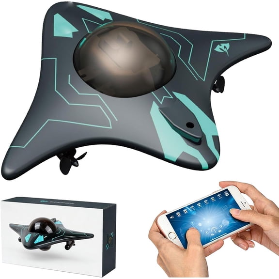 Underwater Drone with Camera, Mini Waterproof RC Boat with Smart App Control, WiFi Wireless Connectivity, Real-Time Image Transmission, 6CH Remote Control for Underwater Exploration