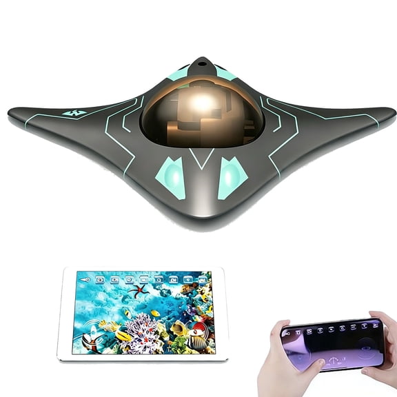 Underwater Drone,RC Boat Waterproof Mini Equipped with WiFi Camera Real-time Image Transmission for Underwater Exploration in Pools and Lakes, Focusing On Correction,Great Birthday Gifts