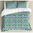 thumbnail image 1 of Underwater Duvet Cover Set, Modern Sea Life Colorful Jellyfish Seahorse Exotic Aquarium, Decorative 3 Piece Bedding Set with 2 Pillow Shams, King Size, Purple Turquoise and Green, by Ambesonne, 1 of 3