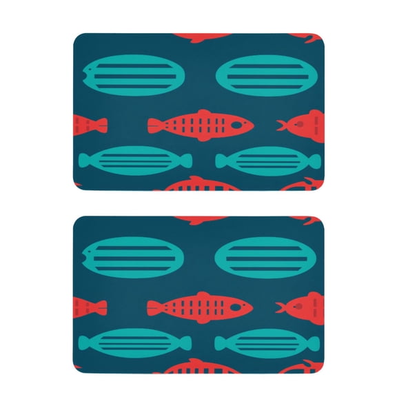 Underwater Fish 2 Pack 4x2.5 Inch Magnetic Stickers Thick and Strong for Fridge Dishwasher Teaching