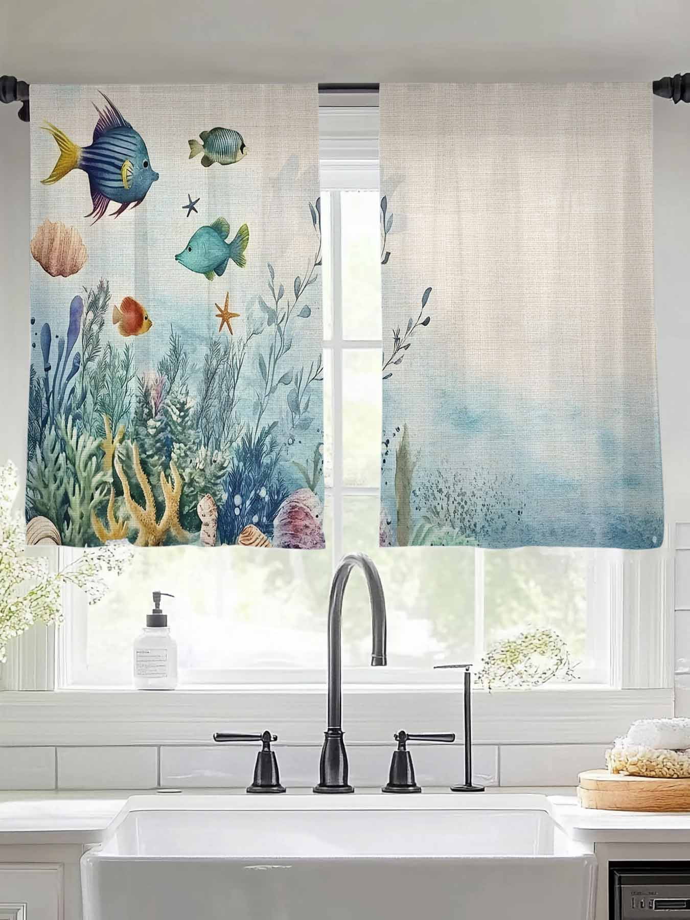 Curtains Colorful Undersea