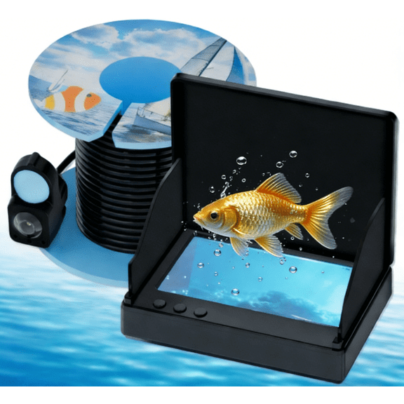 Underwater Fishing Camera, 1080P HD Portable Fish Finder 4.3" LCD Monitor, Infrared Night Vision, IP68 Waterproof, 5000mAh Battery, 120° View Angle, 15m Cable for Ice Lake Boat Kayak Ocean Fishing