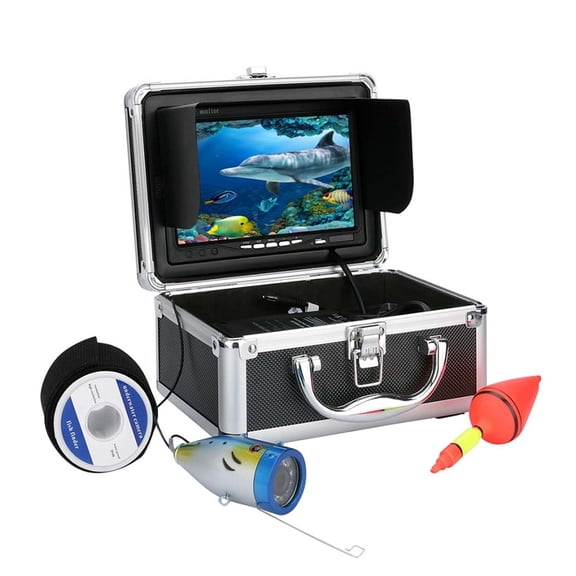 Underwater Fishing Camera 7 Inch HD 1000tvl Underwater Fishing Video Camera Kit LED Infrared Lamp Lights Video Fish Finder 50M ,Wide View Angle