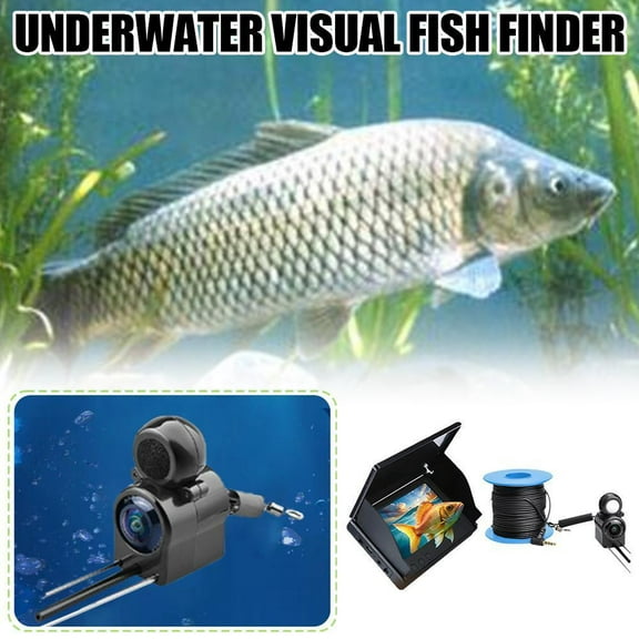 Underwater Fishing Camera, Fishing Camera with Infrared Night Vision Light, Portable Fish Finder with 100ft Cable, 4.3" LCD and Upgraded HD Lens for Ice Lake Boat Kayak Fishing