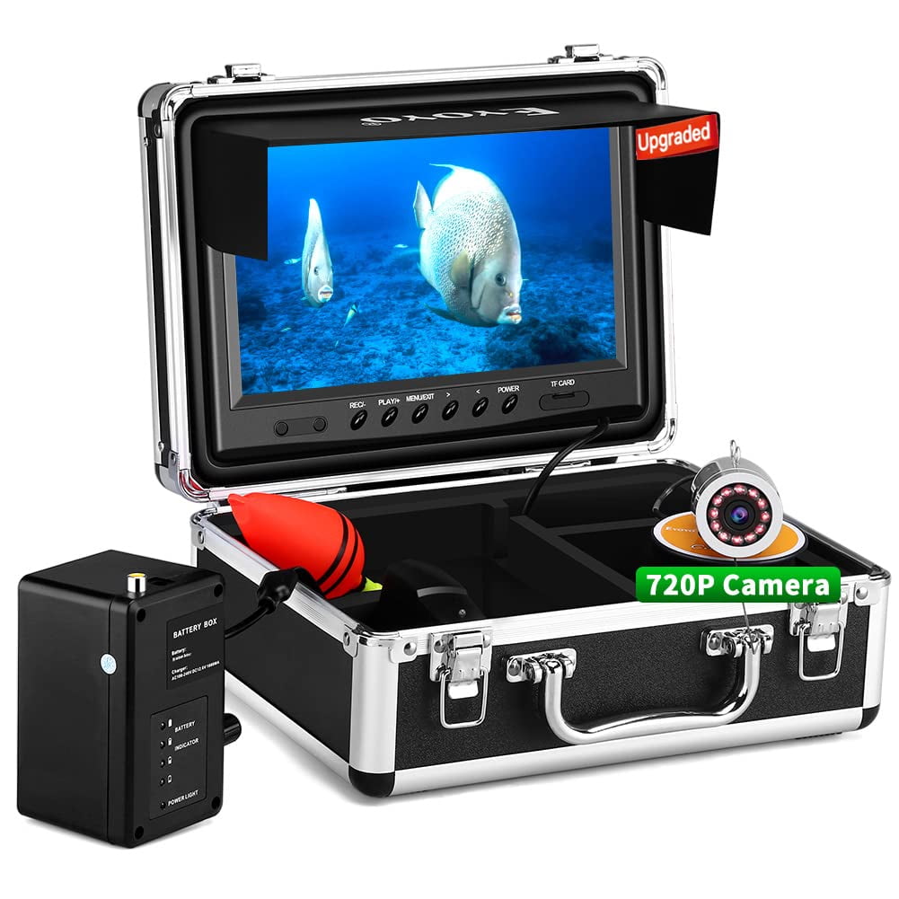 Wf01plus 1080p 7inch Underwater Fishing Camera 12 White Led Ice