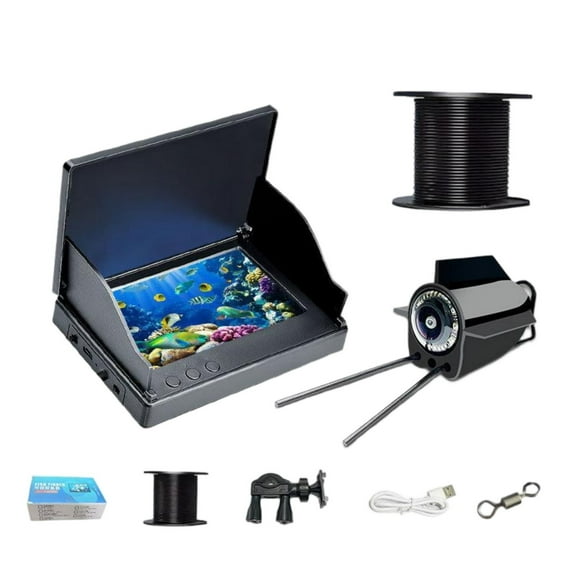 Underwater Fishing Camera with 43" IPS Screen and 30m Range for Water Observation Night Temperature Sensing and Diving Applications